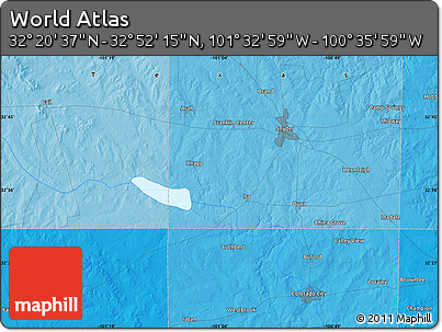 Political Map of the Area around 32° 36' 26" N, 101° 4' 29" W