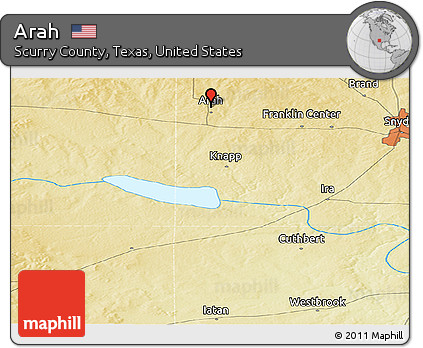 Physical Panoramic Map of Arah