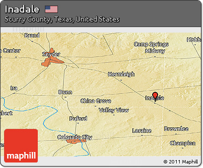 Physical Panoramic Map of Inadale