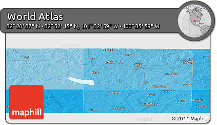 Political Panoramic Map of the Area around 32° 36' 26" N, 101° 4' 29" W