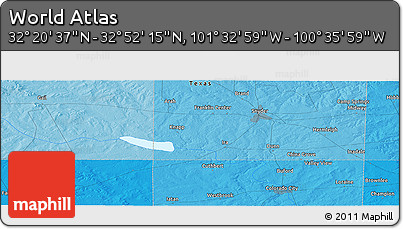 Political Panoramic Map of the Area around 32° 36' 26" N, 101° 4' 29" W