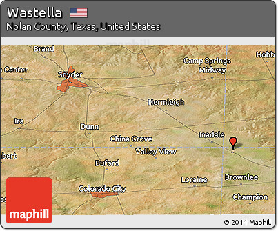 Satellite Panoramic Map of Wastella