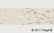 Shaded Relief Panoramic Map of Buford