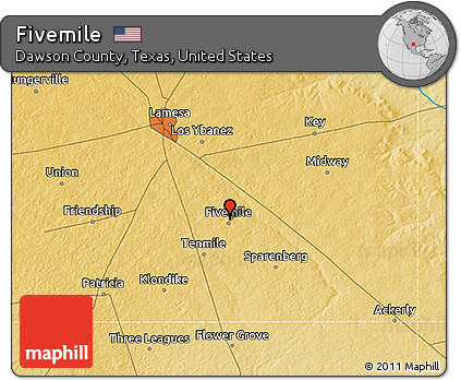 Physical 3D Map of Fivemile