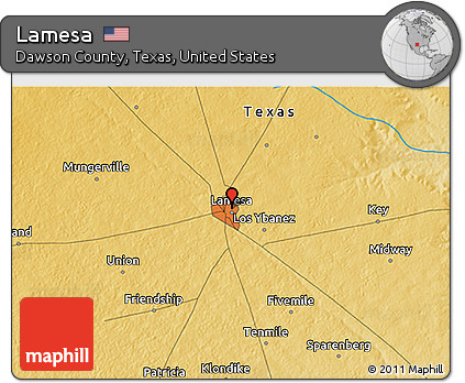 Physical 3D Map of Lamesa