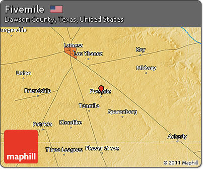 Physical 3D Map of Fivemile
