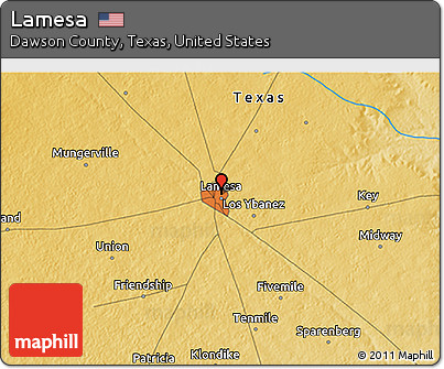 Physical 3D Map of Lamesa