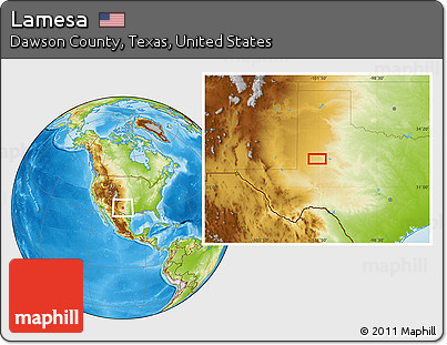 Physical Location Map of Lamesa