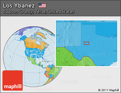 Political Location Map of Los Ybanez