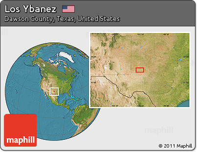 Satellite Location Map of Los Ybanez