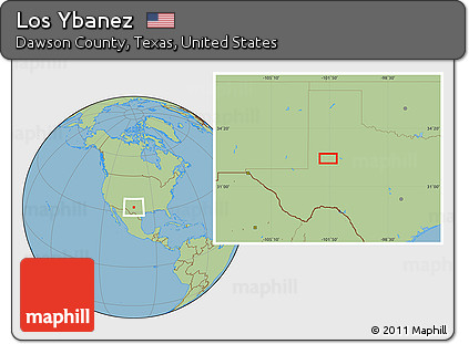 Savanna Style Location Map of Los Ybanez
