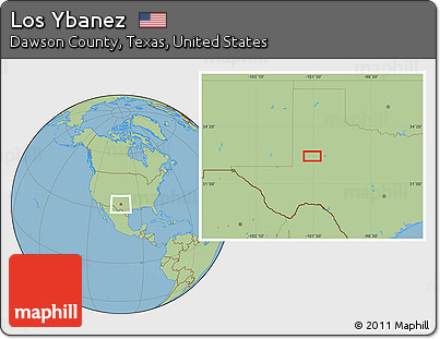 Savanna Style Location Map of Los Ybanez