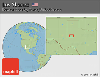Savanna Style Location Map of Los Ybanez