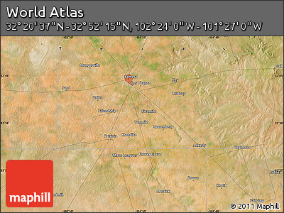Satellite Map of the Area around 32° 36' 26" N, 101° 55' 30" W