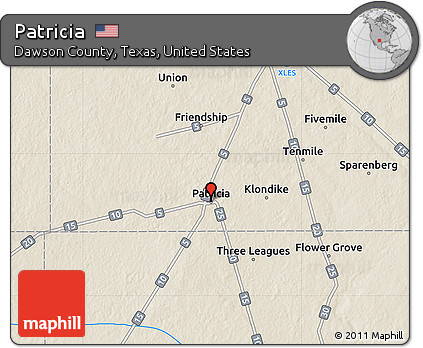Shaded Relief Map of Patricia