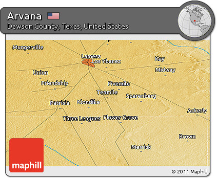 Physical Panoramic Map of Arvana