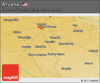 Physical Panoramic Map of Arvana