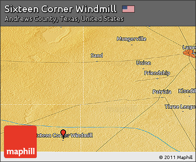 Physical Panoramic Map of Sixteen Corner Windmill
