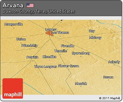 Physical Panoramic Map of Arvana