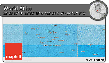 Political Panoramic Map of the Area around 32° 36' 26" N, 101° 55' 30" W