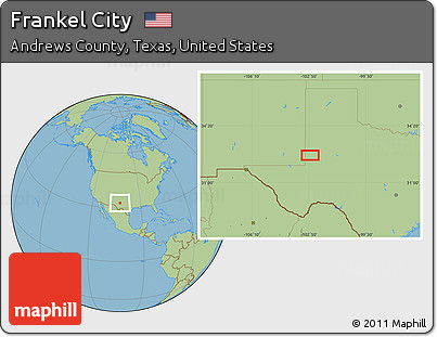 Savanna Style Location Map of Frankel City