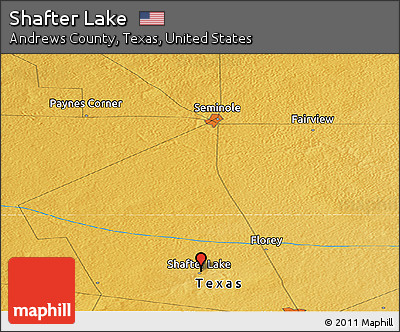 Physical Panoramic Map of Shafter Lake