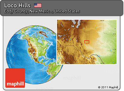 Physical Location Map of Loco Hills