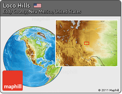 Physical Location Map of Loco Hills