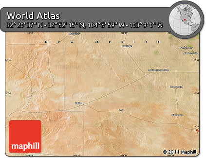 Satellite Map of the Area around 32° 36' 26" N, 103° 37' 30" W