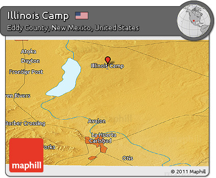 Physical Panoramic Map of Illinois Camp