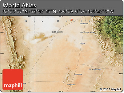 Satellite Map of the Area around 32° 36' 26" N, 106° 10' 30" W