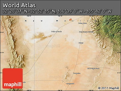 Satellite Map of the Area around 32° 36' 26" N, 106° 10' 30" W