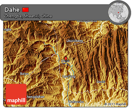 Physical 3D Map of Dahe