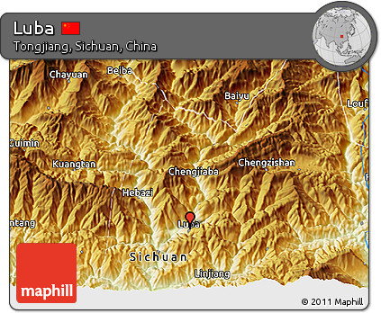 Physical 3D Map of Luba