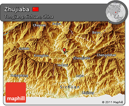 Physical 3D Map of Zhujiaba