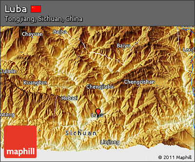 Physical 3D Map of Luba