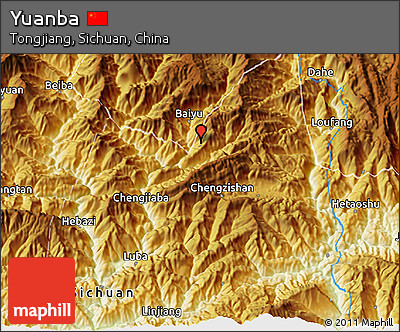 Physical 3D Map of Yuanba