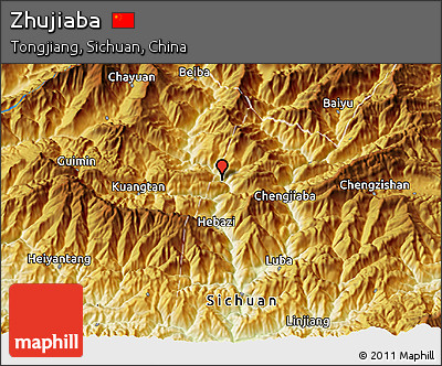 Physical 3D Map of Zhujiaba