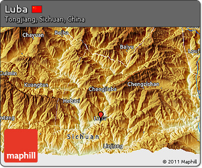 Physical 3D Map of Luba