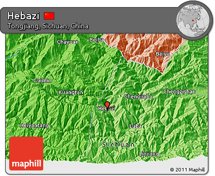 Political 3D Map of Hebazi