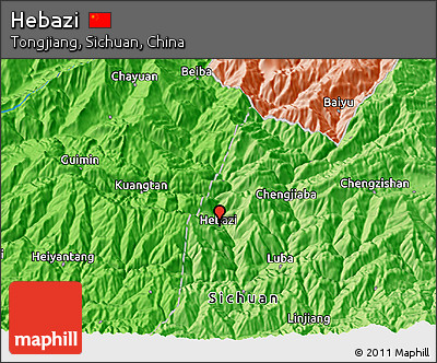 Political 3D Map of Hebazi