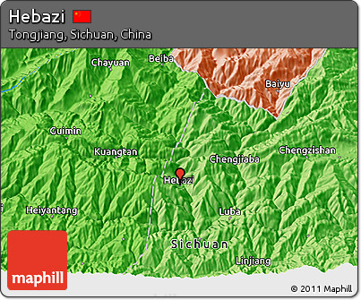 Political 3D Map of Hebazi