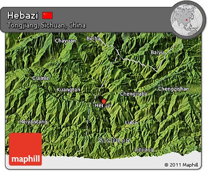 Satellite 3D Map of Hebazi