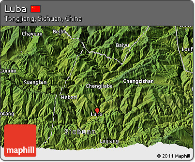 Satellite 3D Map of Luba