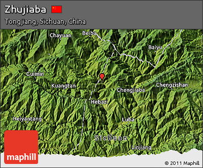 Satellite 3D Map of Zhujiaba