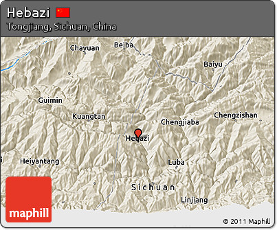 Shaded Relief 3D Map of Hebazi