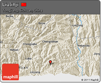 Shaded Relief 3D Map of Liulinji