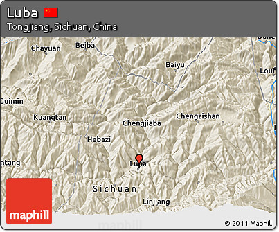 Shaded Relief 3D Map of Luba