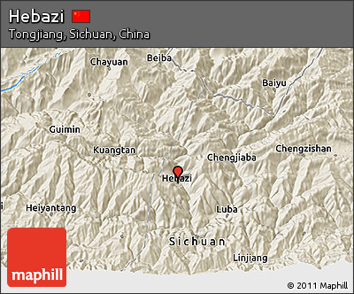 Shaded Relief 3D Map of Hebazi