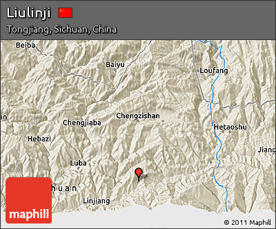 Shaded Relief 3D Map of Liulinji